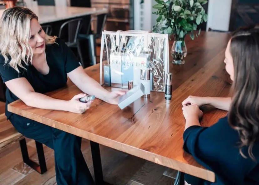 skincare consultation after botox injection treatment