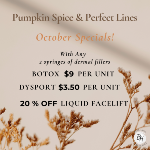 October offers for fillers botox and liquid facelift